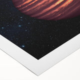 Fiery Red Gas Planet Art - Cosmic Space-Themed Wall Decor for Homes