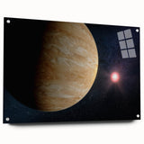 Planetary Sunrise Space Art - Cosmic Wall Decor for Astronomy Lovers