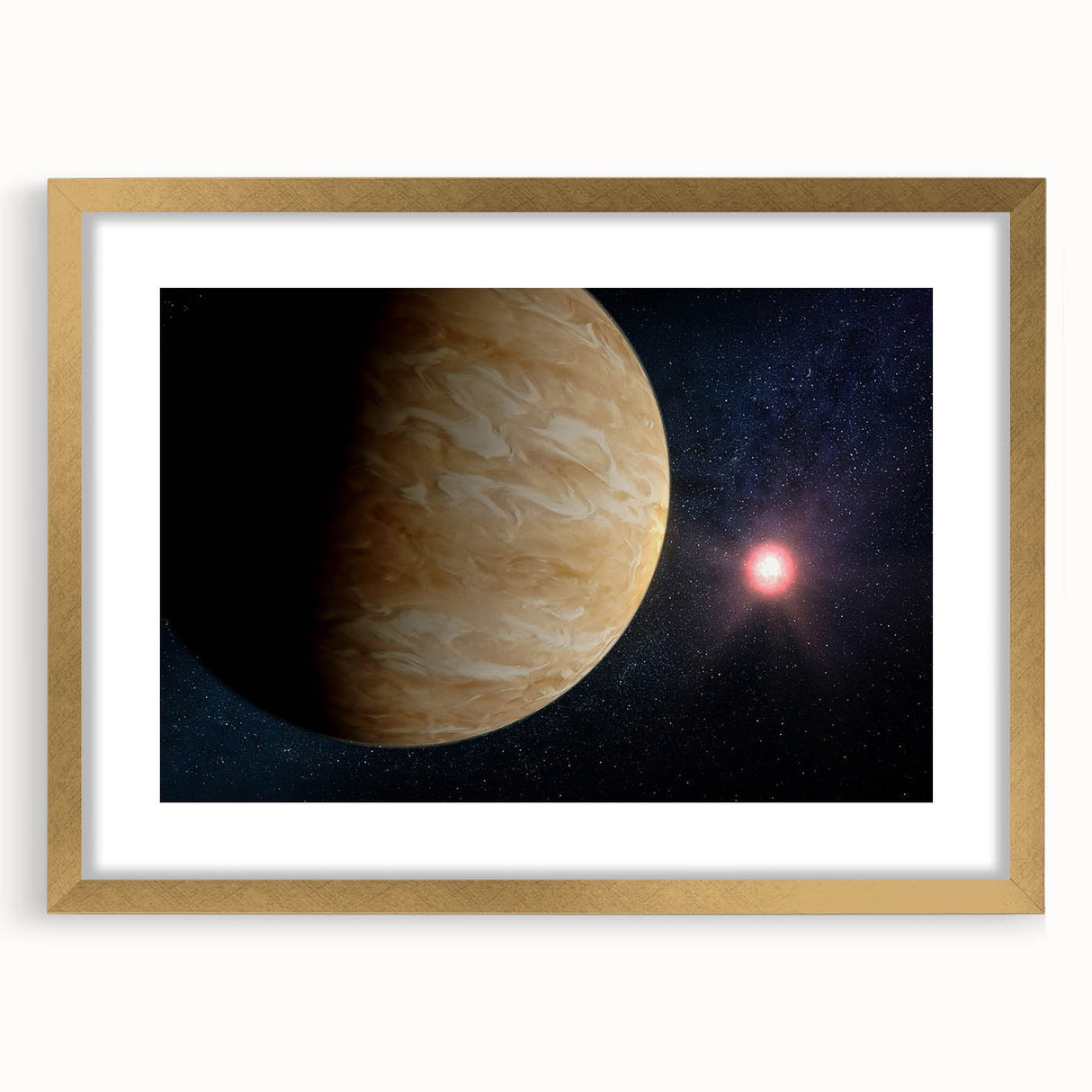 Planetary Sunrise Space Art - Cosmic Wall Decor for Astronomy Lovers