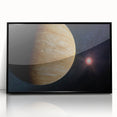 Planetary Sunrise Space Art - Cosmic Wall Decor for Astronomy Lovers