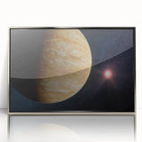 Planetary Sunrise Space Art - Cosmic Wall Decor for Astronomy Lovers