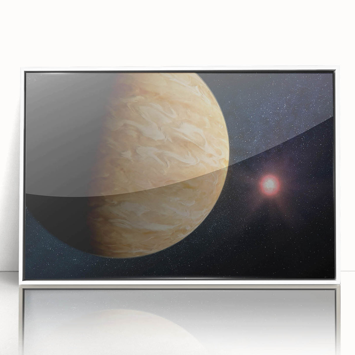Planetary Sunrise Space Art - Cosmic Wall Decor for Astronomy Lovers