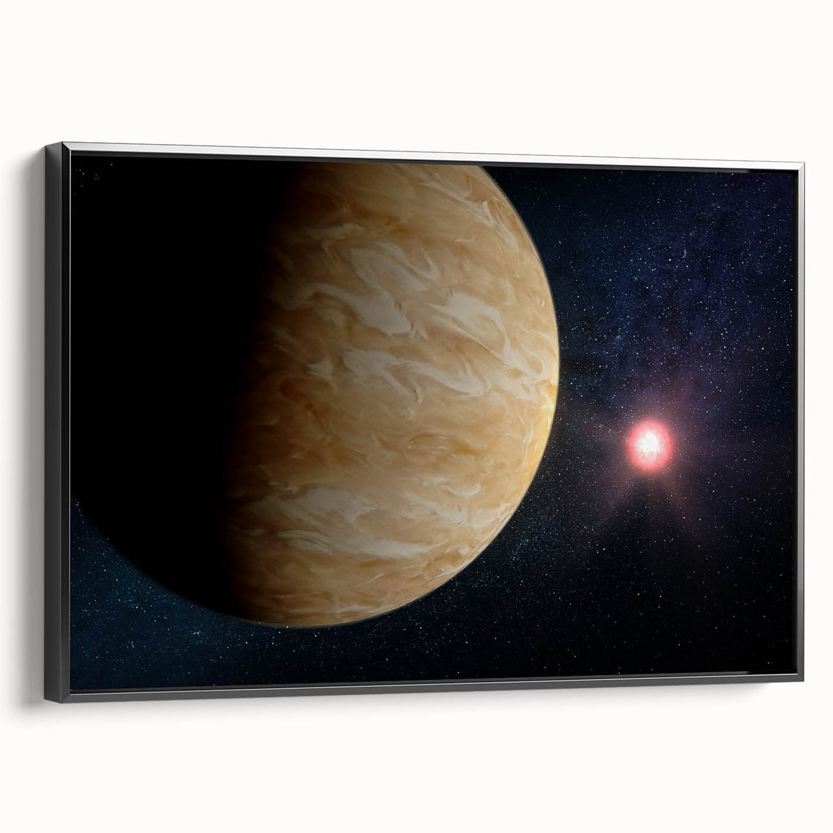 Planetary Sunrise Space Art - Cosmic Wall Decor for Astronomy Lovers