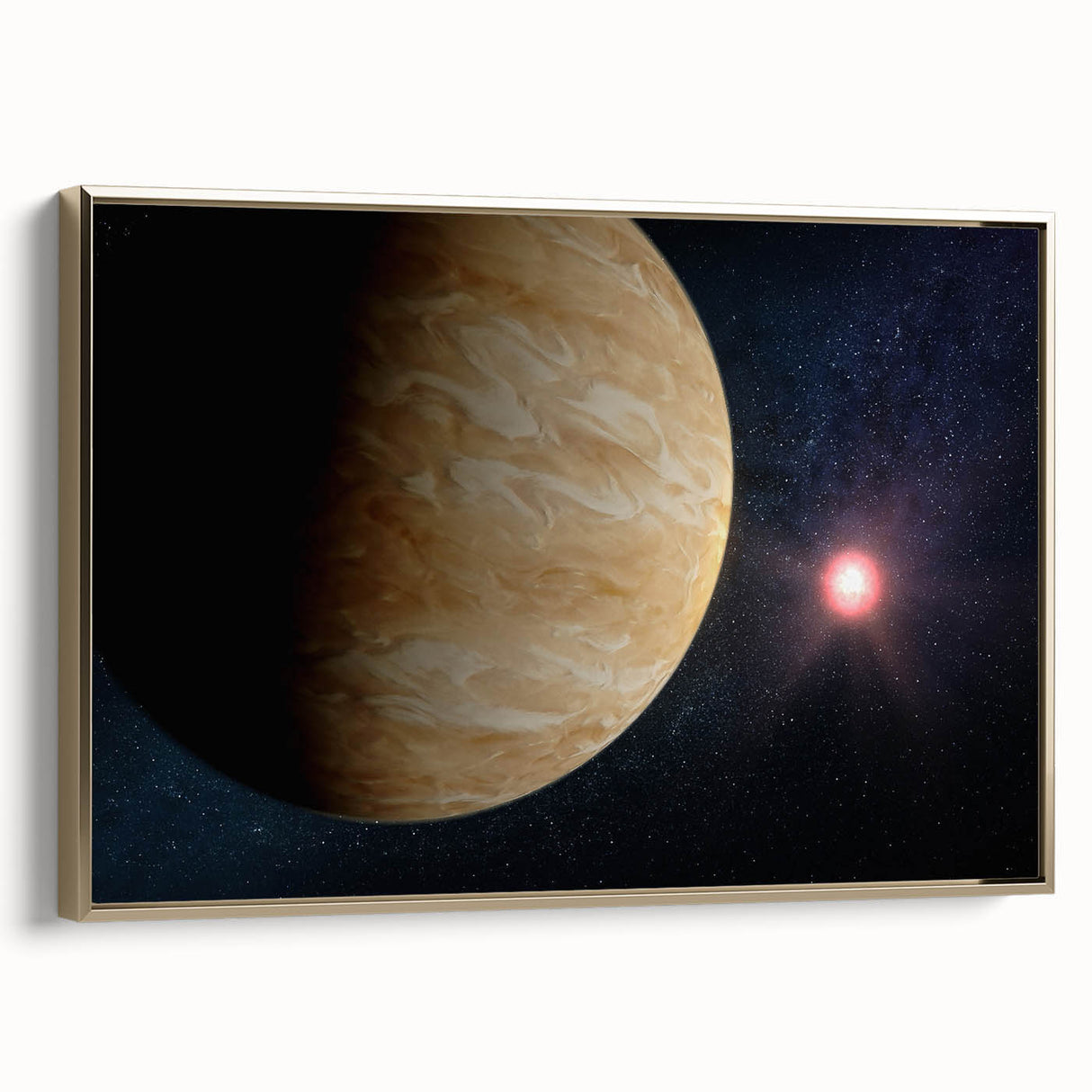 Planetary Sunrise Space Art - Cosmic Wall Decor for Astronomy Lovers