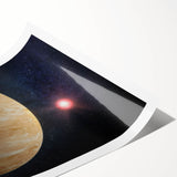 Planetary Sunrise Space Art - Cosmic Wall Decor for Astronomy Lovers