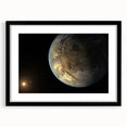 Earth-Like Exoplanet Art - Space-Themed Wall Decor for Cosmic Lovers
