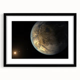 Earth-Like Exoplanet Art - Space-Themed Wall Decor for Cosmic Lovers