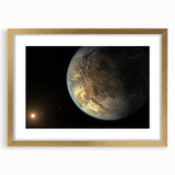 Earth-Like Exoplanet Art - Space-Themed Wall Decor for Cosmic Lovers