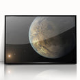 Earth-Like Exoplanet Art - Space-Themed Wall Decor for Cosmic Lovers