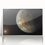 Earth-Like Exoplanet Art - Space-Themed Wall Decor for Cosmic Lovers