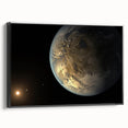 Earth-Like Exoplanet Art - Space-Themed Wall Decor for Cosmic Lovers