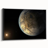 Earth-Like Exoplanet Art - Space-Themed Wall Decor for Cosmic Lovers