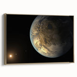 Earth-Like Exoplanet Art - Space-Themed Wall Decor for Cosmic Lovers