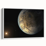 Earth-Like Exoplanet Art - Space-Themed Wall Decor for Cosmic Lovers