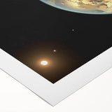 Earth-Like Exoplanet Art - Space-Themed Wall Decor for Cosmic Lovers