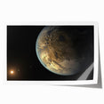 Earth-Like Exoplanet Art - Space-Themed Wall Decor for Cosmic Lovers