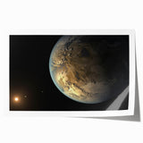 Earth-Like Exoplanet Art - Space-Themed Wall Decor for Cosmic Lovers