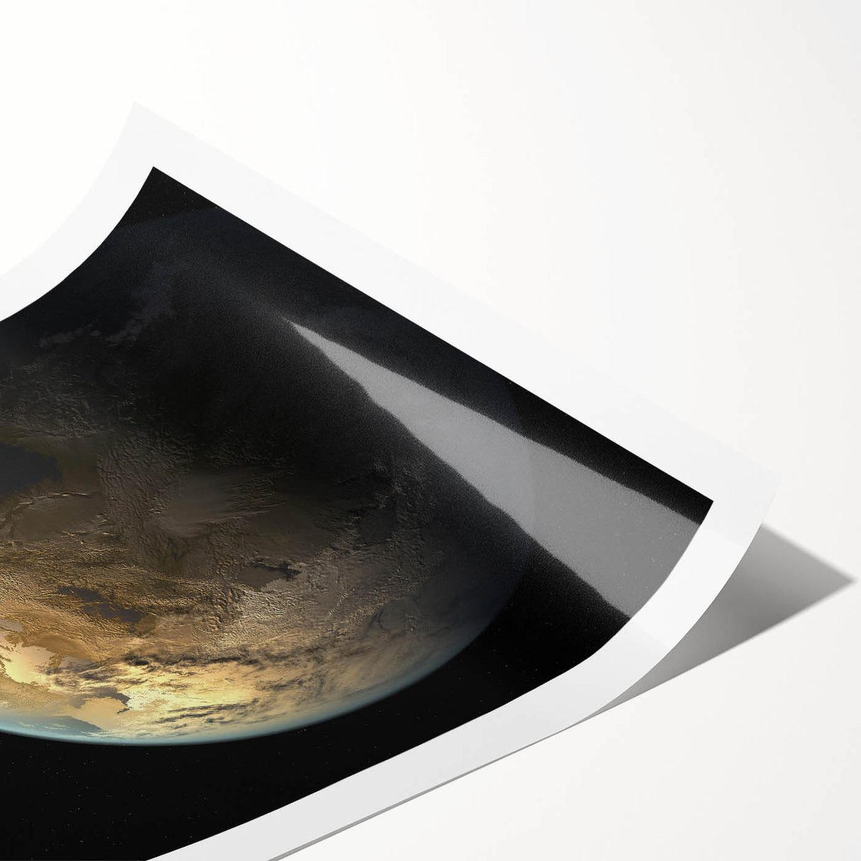 Earth-Like Exoplanet Art - Space-Themed Wall Decor for Cosmic Lovers