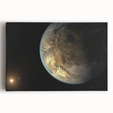 Earth-Like Exoplanet Art - Space-Themed Wall Decor for Cosmic Lovers