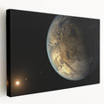 Earth-Like Exoplanet Art - Space-Themed Wall Decor for Cosmic Lovers