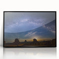 Milky Way Over Desert Monuments Art - Cosmic Night Sky Wall Decor