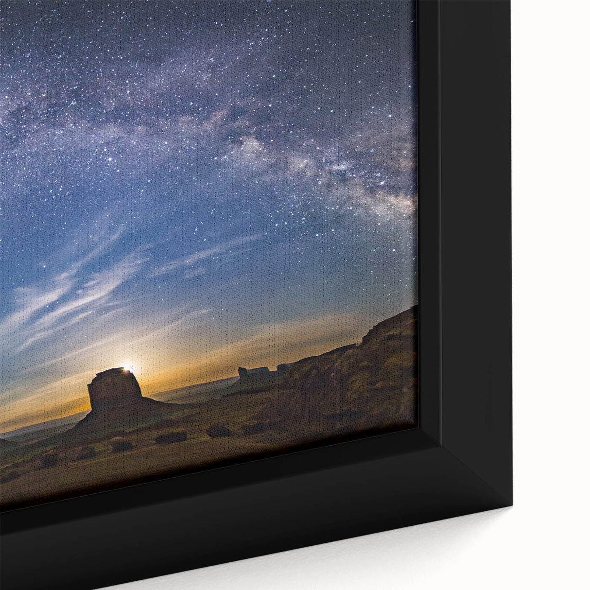 Milky Way Over Desert Monuments Art - Cosmic Night Sky Wall Decor