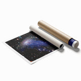 Starry Galaxy Cluster Art - Cosmic Stellar Wall Decor for Space Lovers
