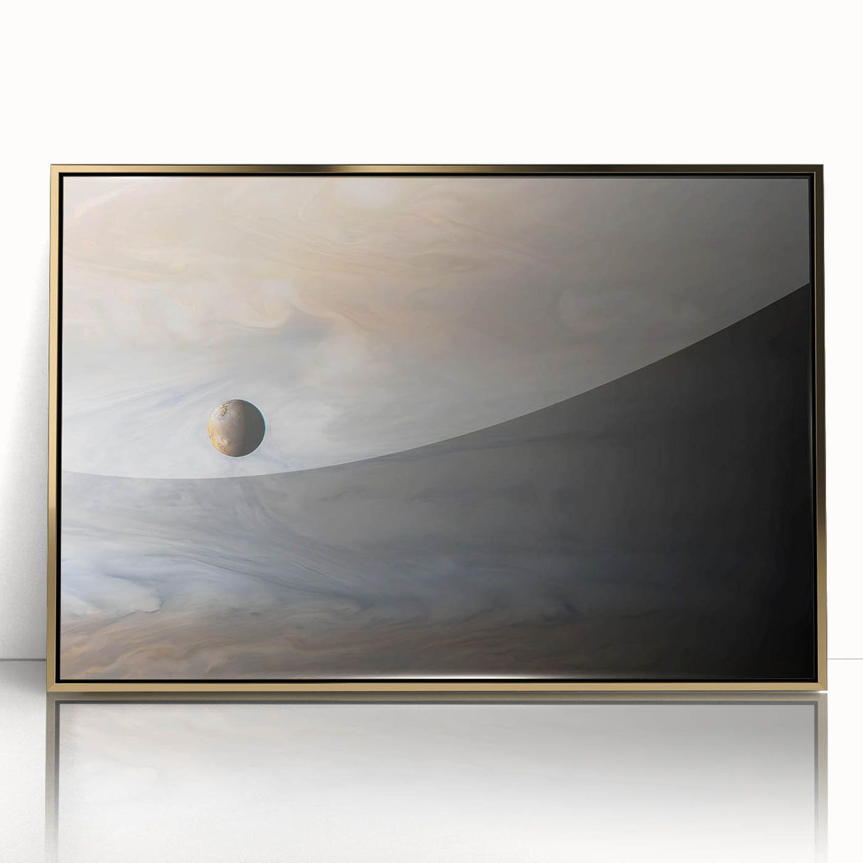 Planet in Swirling Clouds Art - Cosmic Wall Decor for Space Enthusiasts