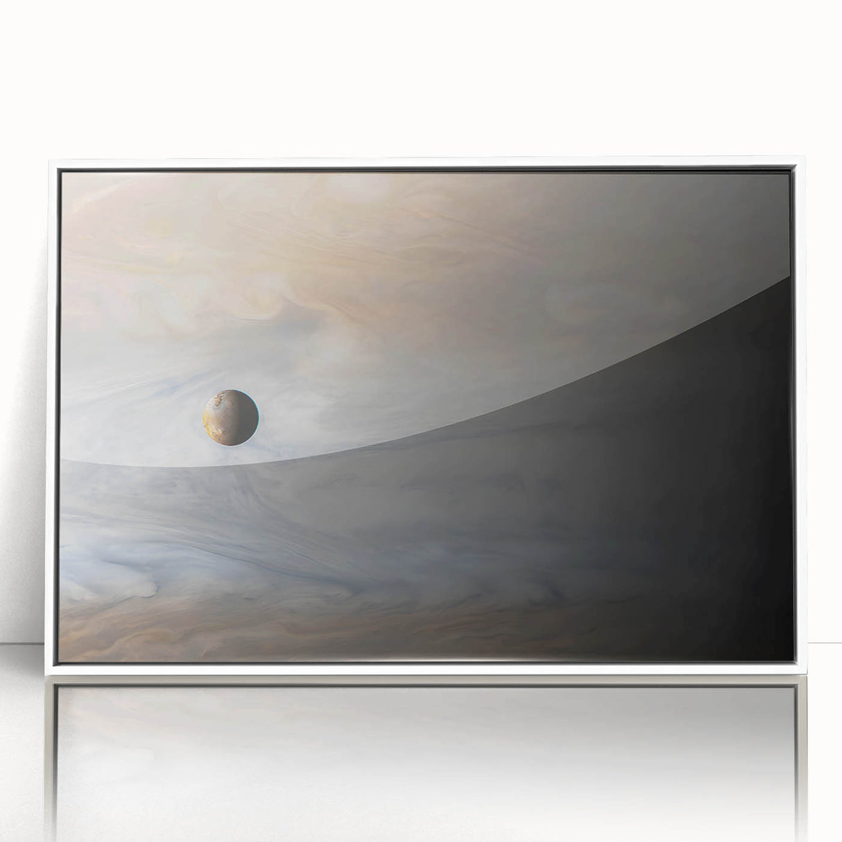 Planet in Swirling Clouds Art - Cosmic Wall Decor for Space Enthusiasts