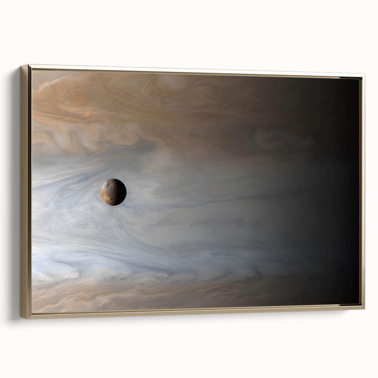Planet in Swirling Clouds Art - Cosmic Wall Decor for Space Enthusiasts