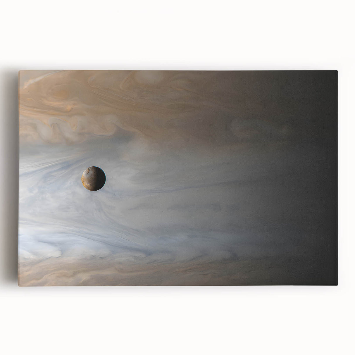 Planet in Swirling Clouds Art - Cosmic Wall Decor for Space Enthusiasts