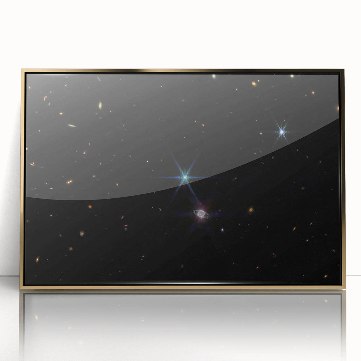 Stellar Rings and Starry Cosmos Art - Cosmic Wall Decor for Space Lovers