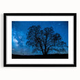 Starry Night Tree Silhouette Art - Cosmic Sky Wall Decor for Nature Lovers