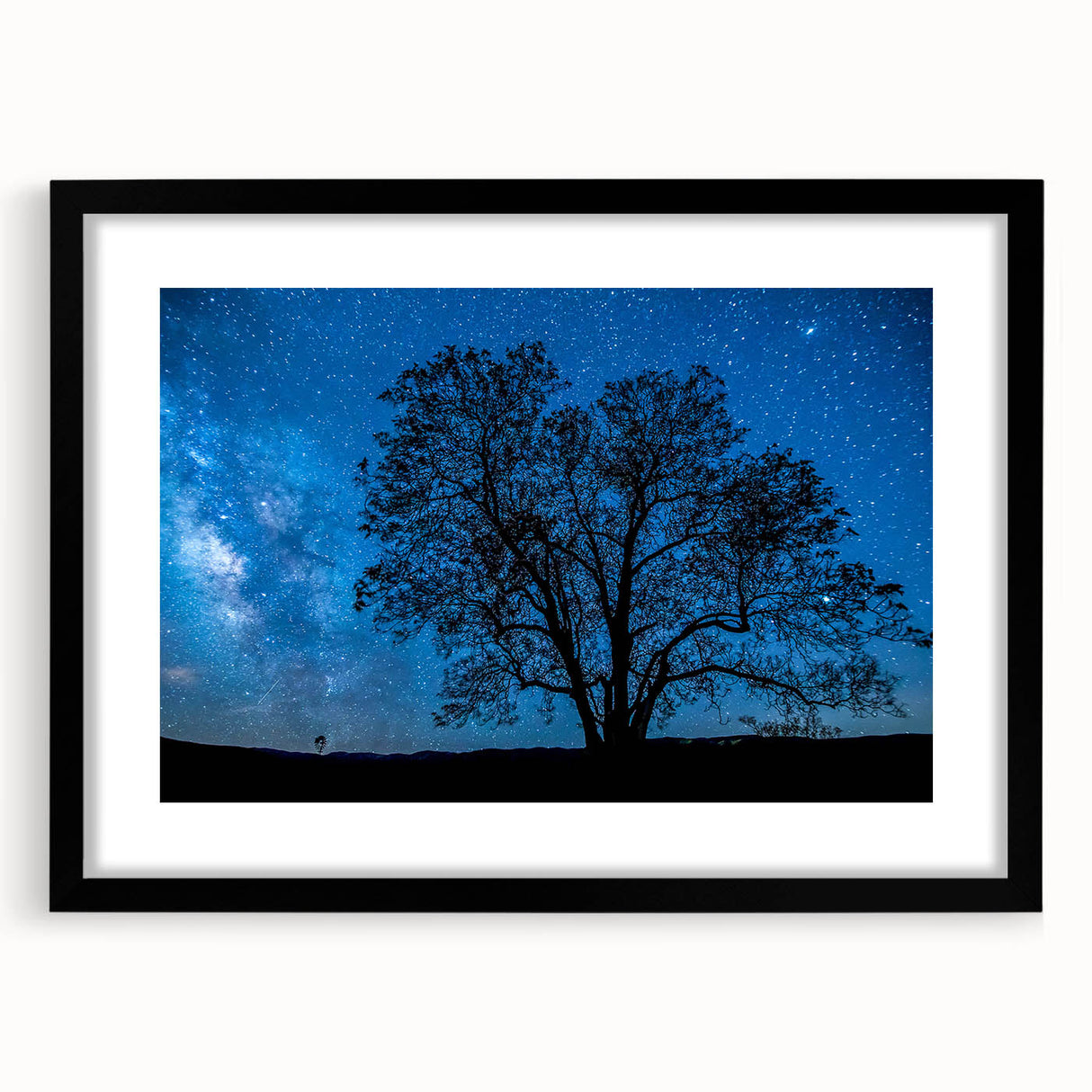 Starry Night Tree Silhouette Art - Cosmic Sky Wall Decor for Nature Lovers