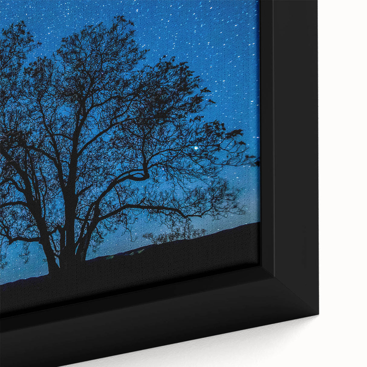 Starry Night Tree Silhouette Art - Cosmic Sky Wall Decor for Nature Lovers