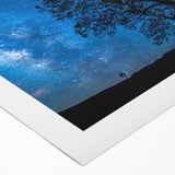 Starry Night Tree Silhouette Art - Cosmic Sky Wall Decor for Nature Lovers