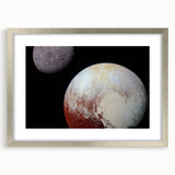 Pluto and Charon Art - Cosmic Planetary Wall Decor for Astronomy Lovers