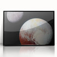 Pluto and Charon Art - Cosmic Planetary Wall Decor for Astronomy Lovers