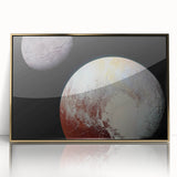 Pluto and Charon Art - Cosmic Planetary Wall Decor for Astronomy Lovers