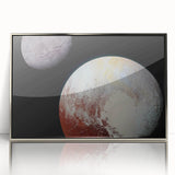 Pluto and Charon Art - Cosmic Planetary Wall Decor for Astronomy Lovers