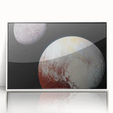 Pluto and Charon Art - Cosmic Planetary Wall Decor for Astronomy Lovers