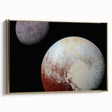 Pluto and Charon Art - Cosmic Planetary Wall Decor for Astronomy Lovers