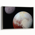 Pluto and Charon Art - Cosmic Planetary Wall Decor for Astronomy Lovers