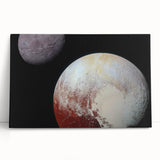 Pluto and Charon Art - Cosmic Planetary Wall Decor for Astronomy Lovers