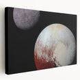 Pluto and Charon Art - Cosmic Planetary Wall Decor for Astronomy Lovers