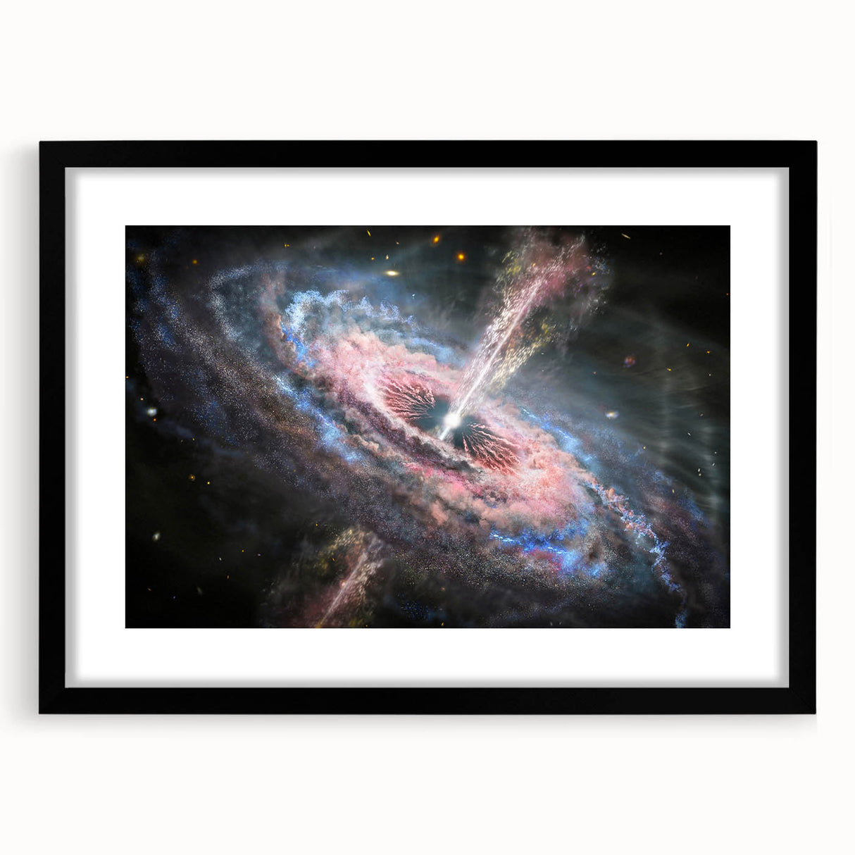 Galactic Jet and Black Hole Art - Cosmic Energy Wall Decor for Homes