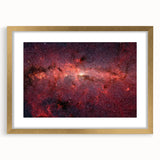 Red Galactic Nebula Wall Art - Cosmic Starry Sky Decor for Home