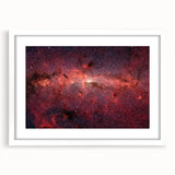 Red Galactic Nebula Wall Art - Cosmic Starry Sky Decor for Home