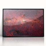 Red Galactic Nebula Wall Art - Cosmic Starry Sky Decor for Home