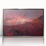 Red Galactic Nebula Wall Art - Cosmic Starry Sky Decor for Home